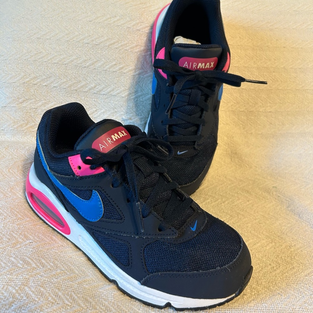 Nike Air Max Kids Dark Blue with Blue and Pink Accents